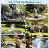 Biling 12W Solar Fountain with Battery Backup 300L/H 10 Nozzles view 7