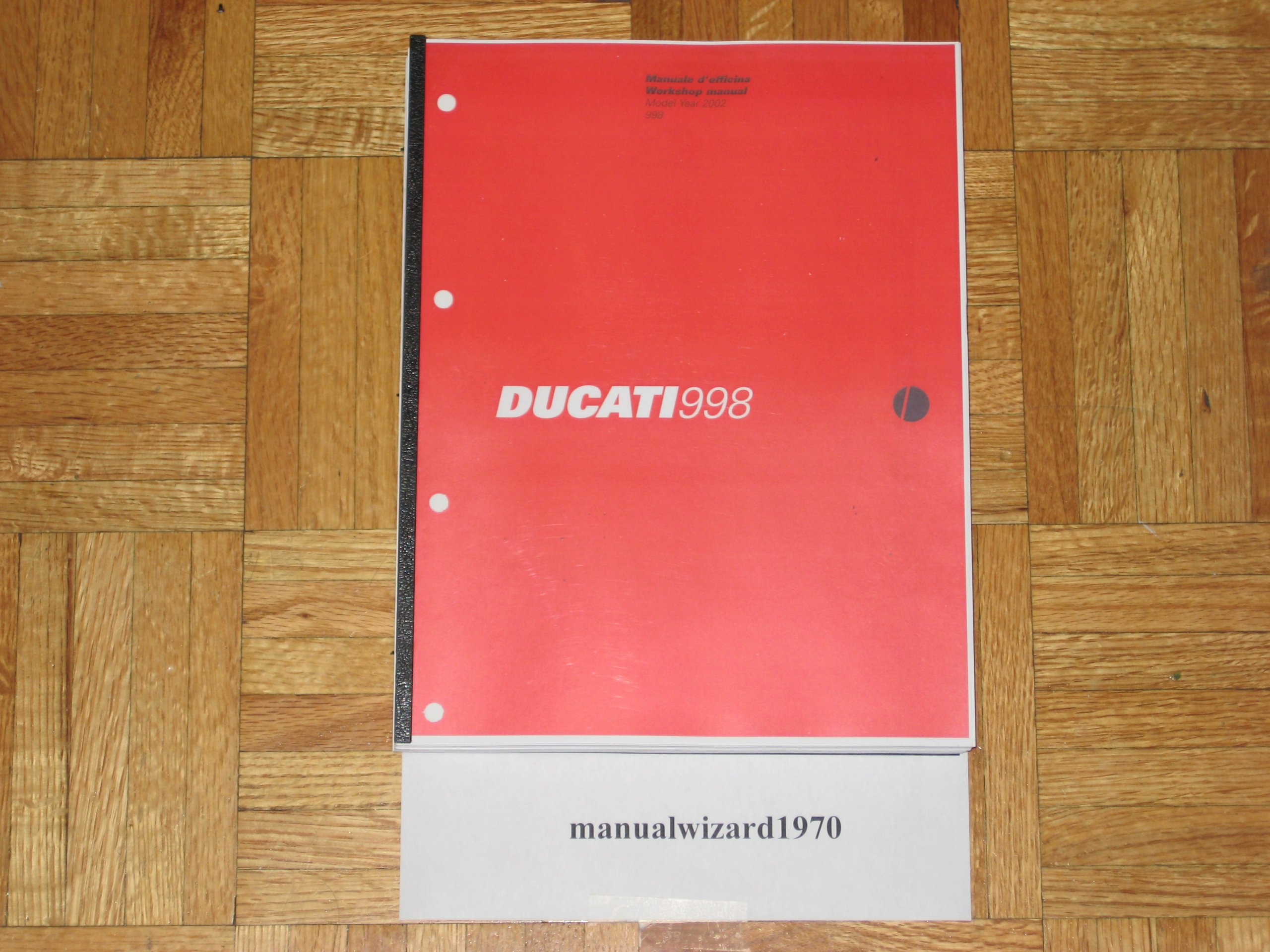 2002 Ducati 998 Service Manual Book Part# 91470381A Plastic Comb – 2002