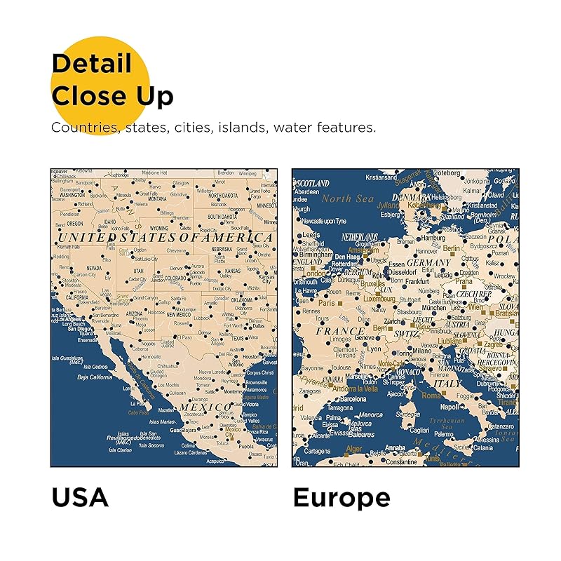 Grande Dimensioni Trip Map Planisfero Da Parete Mappa Del Mondo Quadro Su Tela Incorniciato Con 100 Puntine Incluse Cartina Geografica Mondo In Grigio E Bianco Casa E Cucina Prodotti Handmade Zlineproducts Com