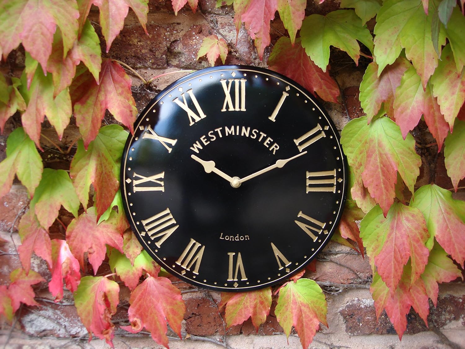 Horloge Murale Jardin 30,5 Cm Fleurs Colorées Shabby Chic Vintage - Silencieuse