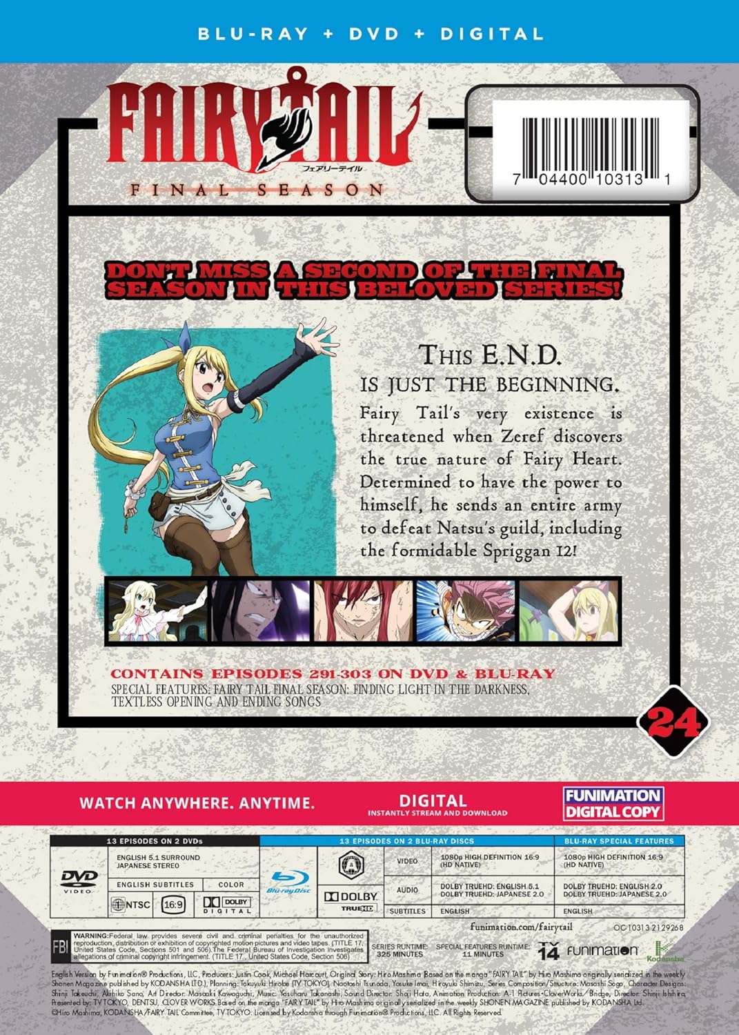 Amazon Com Fairy Tail Final Season Part 24 Blu Ray Dvd Digital Combo Pack Shinji Ishihara Movies Tv