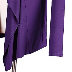 Urban CoCo Women's Drape Front Open Cardigan Long