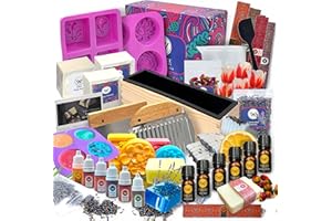 Wallace & Williamson DIY Soap Making Kit for Adults & Kids – Melt & Pour Kit with Essential Oils, Dried Flowers, Silicone Molds & Cutters – All-in-One Gift Set