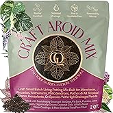 Craft Aroid Potting Mix- Elite Organic Alocasia, Philodendron, Monstera Soil Mix, Chunky, Well Draining Potting Soil for Indoor Plants, All Tropical Plants & Houseplants, Perlite & Peat Free 2QT