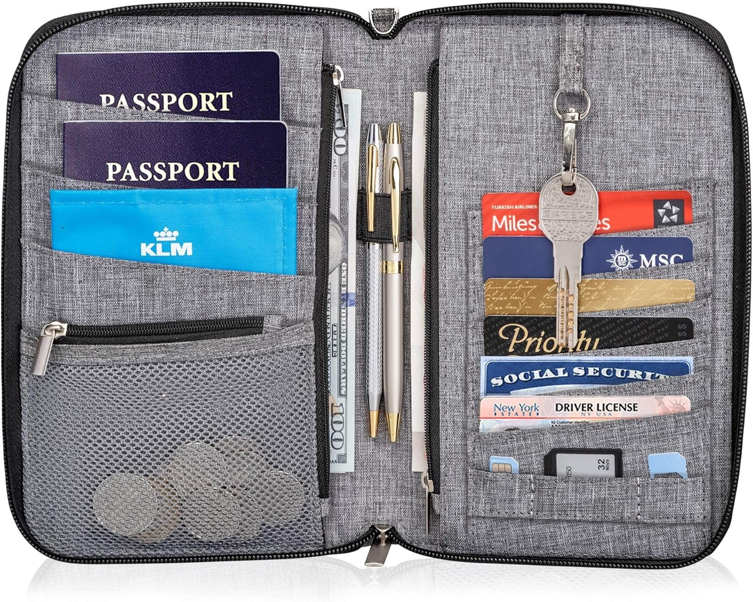  | Valante Premium Family Travel Document Organizer Capacious RFID 1-3 Passport Holder Wallet (Medium) | Passport Wallets