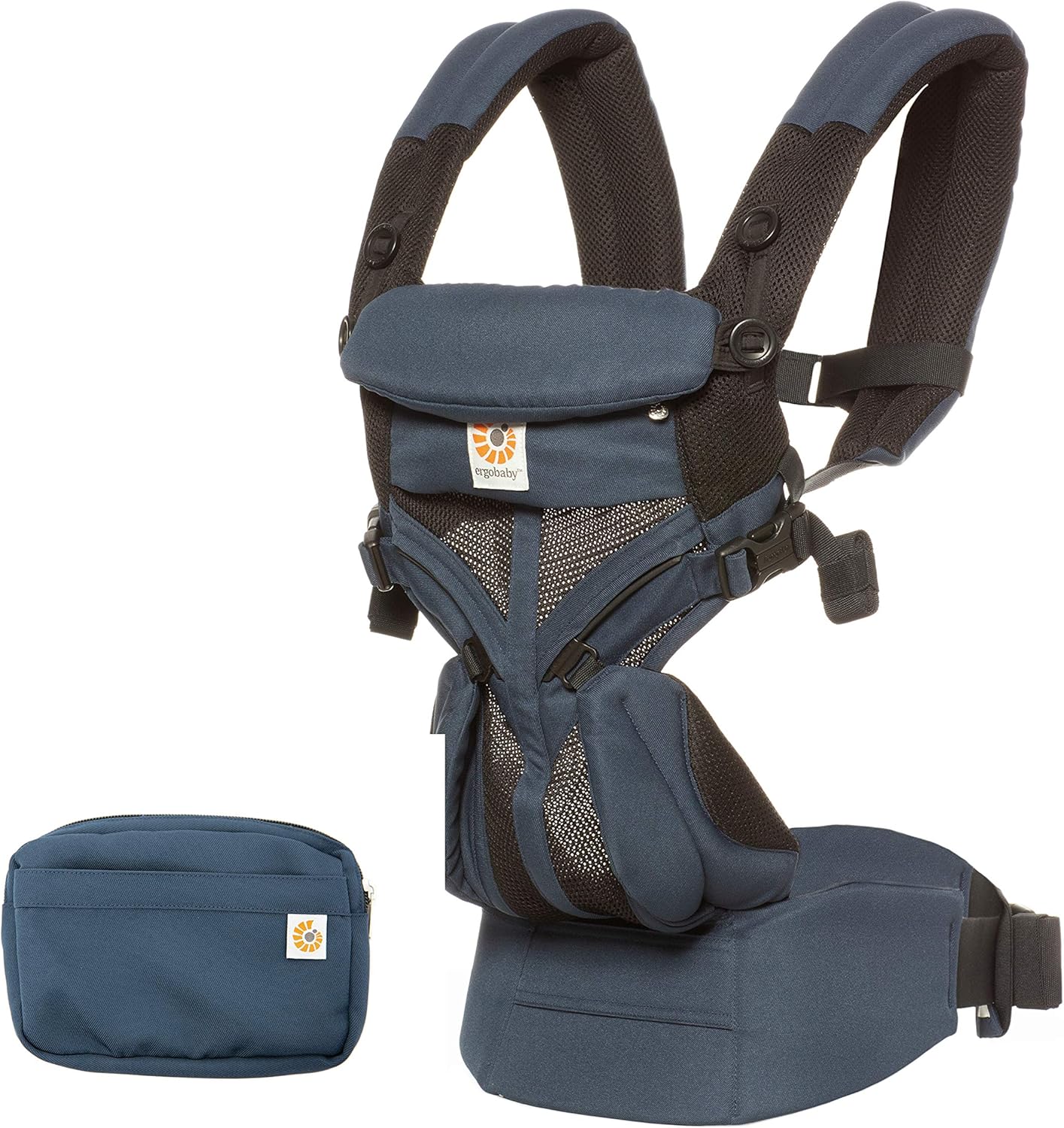 Omni 360 Cool Air Raven Multiposition Dorsale Et Ventral Ergobaby Porte Bebe Ergonomique Et Physiologique Pour Nouveau Ne Porte Bebes Ventraux Bebe Puericulture