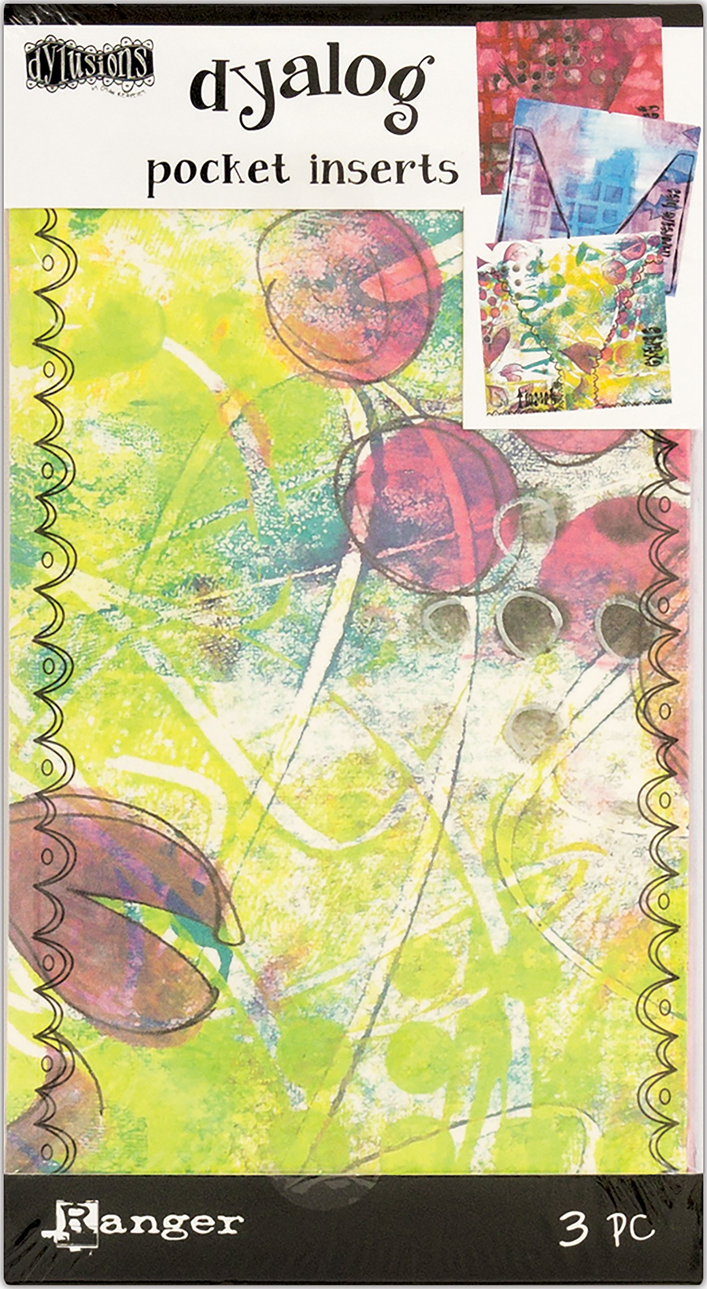 Ranger Dylusions DYT60895 Pocket Inserts, Paper, Multi-Colour, 21.1 x 11.5 x 0.7 cm