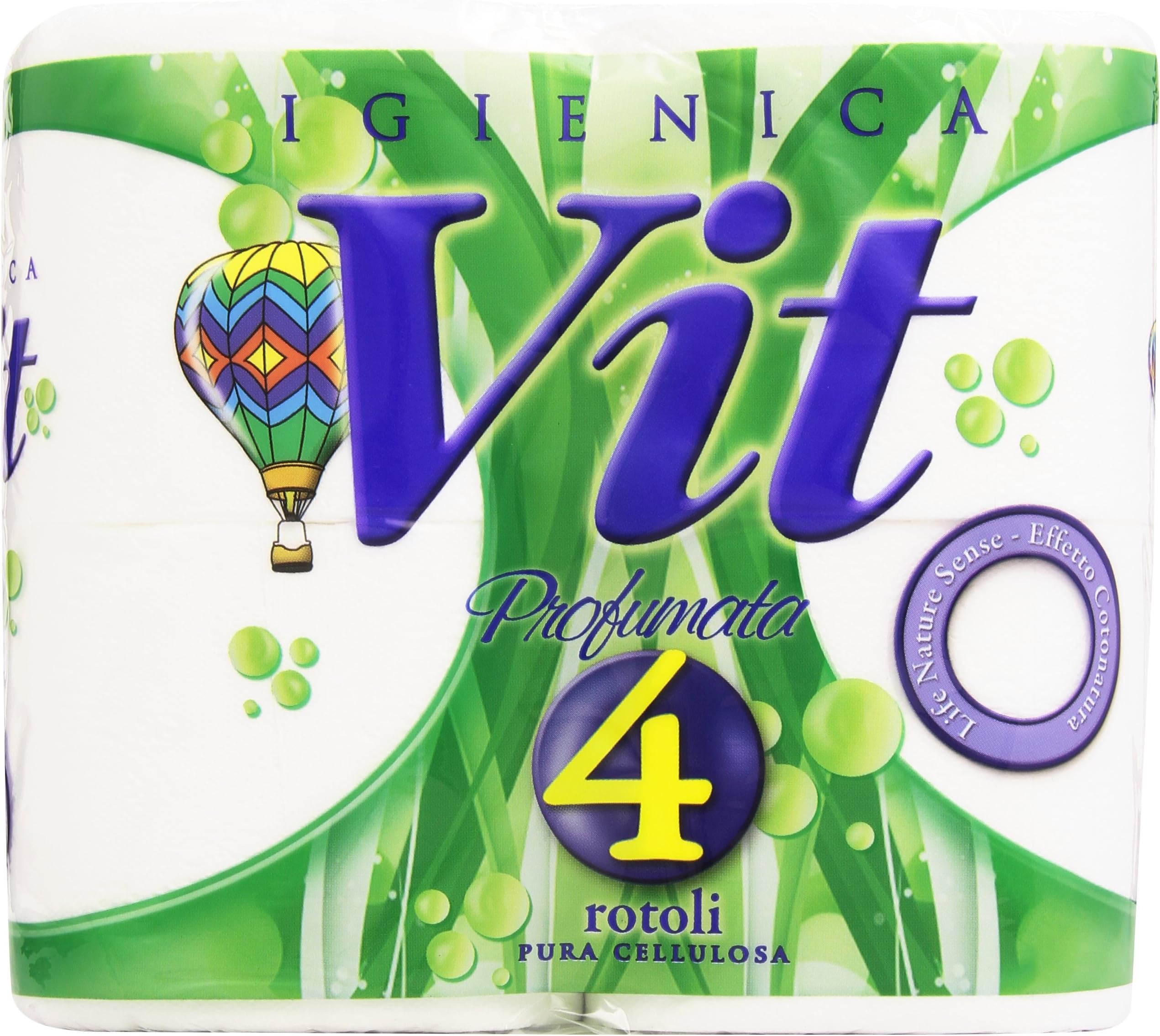 Vit, Scented, Pure Cellulose, 2 Ply – Toilet Paper – 4 Rolls