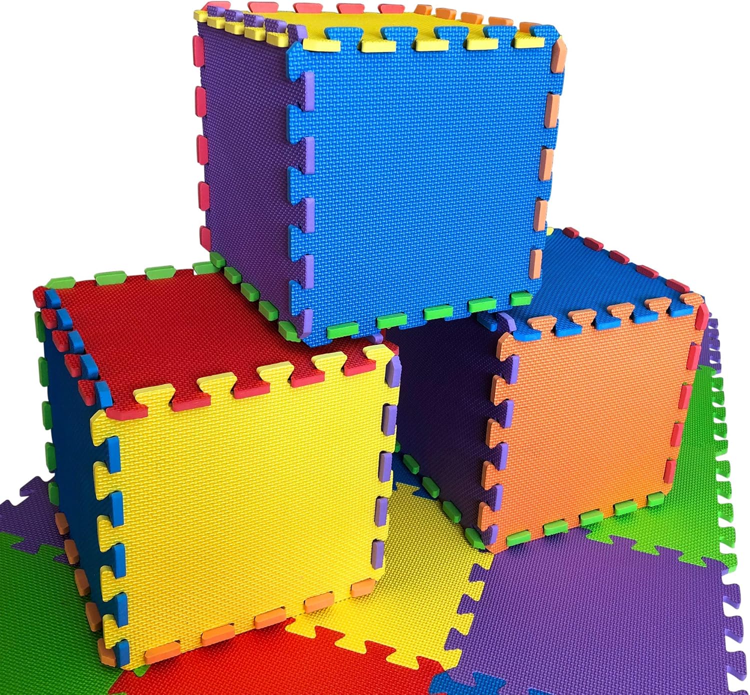 Non-Toxic Play Mat for Kids Toddlers Childrens Infants - Interlocking Foam Puzzle Thickest Baby Mat for Play & Exercise 36 Tiles 12x12in (10mm) - Floor Coverage 36 Sq Ft: Toys & Games