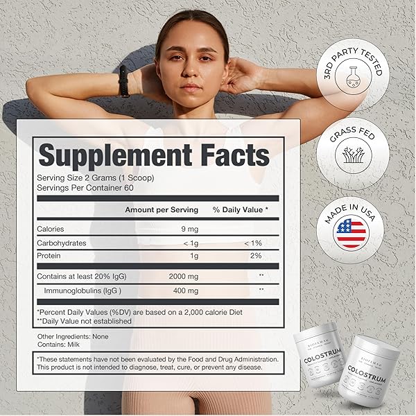 BIOFEMA BOVINE COLOSTRUM SUPPLEMENT – NATURES SUPERFOOD – FIRST MILK POWDER MAGIC FOR GUT HEALTH, IMMUNE SUPPORT, PHYSICAL RECOVERY, SKIN, HAIR & NAIL HEALTH