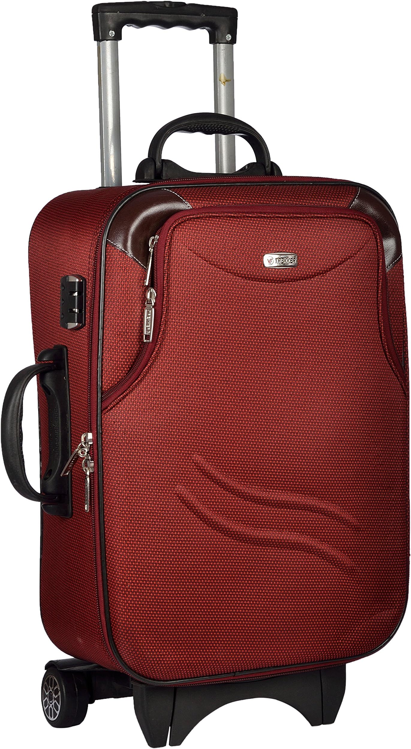 TREKKERPolyester 50 cms Red Softsided Cabin Luggage (TTB-BEST20-RED)