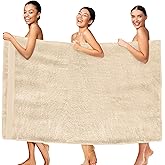 Elegant Comfort Premium Super Soft Highly Absorbent 1 Piece Oversized Bath Sheet - 40" x 80" inch, Luxurious Hotel Spa Quality 100% Turkish Cotton Extra Large Bath Towels for Adults, Ivory