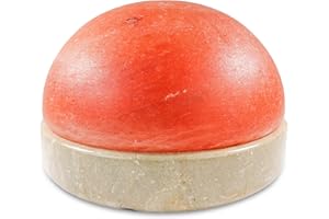 Himalayan Secrets® Salt Dome Lamp | for Warming Up Hands and Feet (11" Tavera Stone Base)