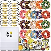 Kolewo4ever 160 Pieces Softball Team Gifts for Girls 20 Pieces Softball Scrunchies Hair Ties,20 Pieces Softball Bracelet,20 pieces Softball Makeup Bag,100 Pieces Softball Stickers