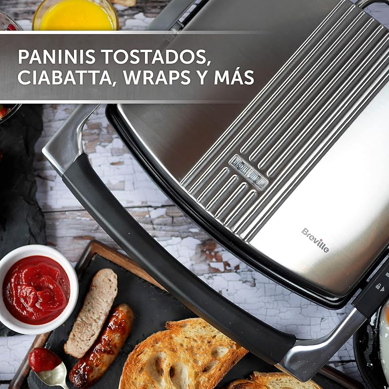 Sandwich/Panini Press & Toastie Maker | 4-Slice | Stainless Steel [VST026X]