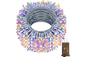 KNONEW 403ft 1000 LED String Lights Outdoor Christmas Lights 8 Modes & Timer Fairy Light Plug in Waterproof LED String Lights for Xmas Yard Tree Wedding Party Holiday Decorations (Multicolor)