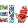 JA-RU Giant Sticky Lizard, Alligator, Snake Stretchy Fidget Toy (1 Pack Assorted) Fake Rubber Snake for Kids. Stress Relief Toy. Reptile Party Favors, Goodie Bags Stuffers. 430-1A