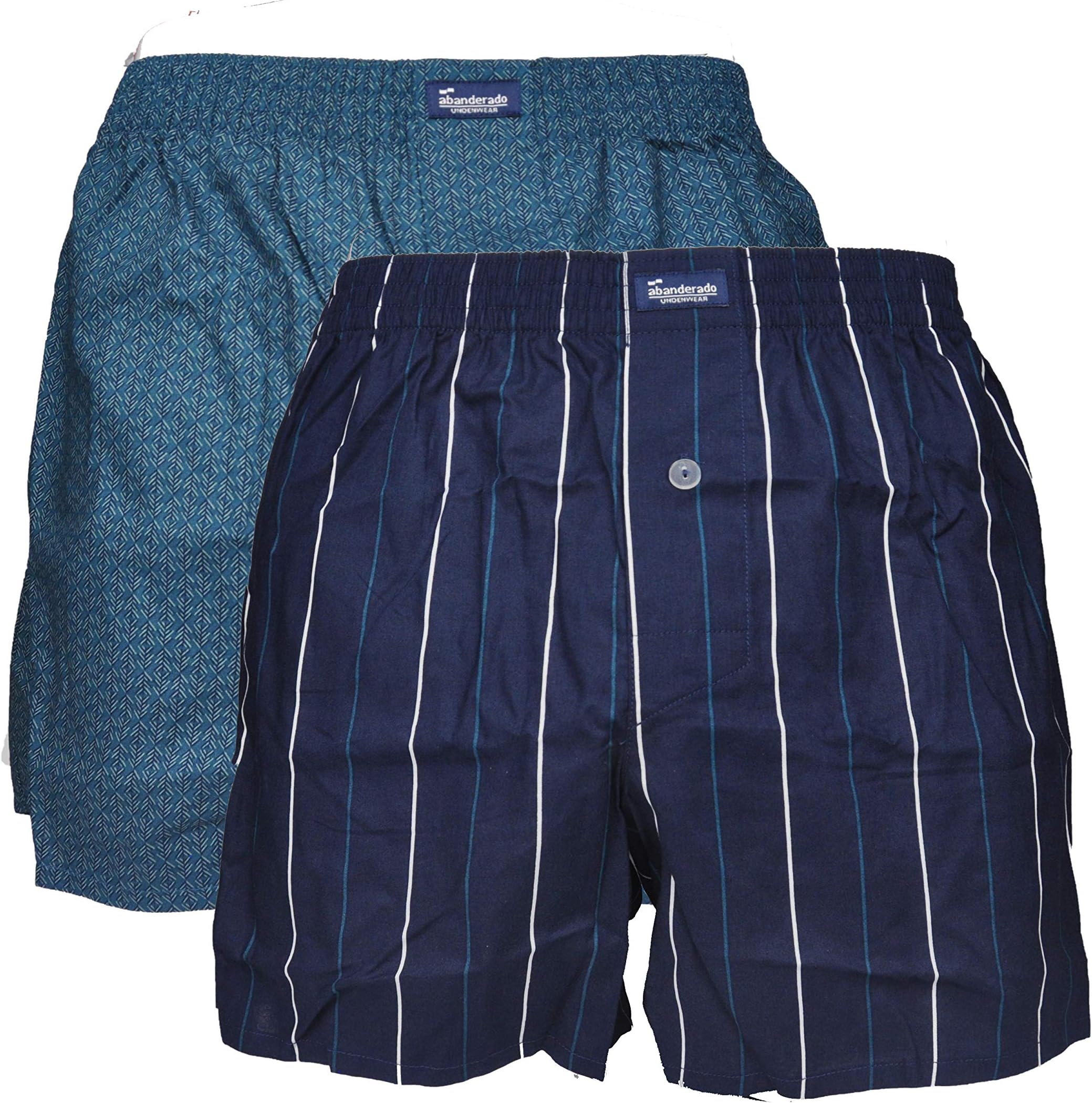 Abanderado - Mens Open Fly Loose Boxers Pack x2 100% Cotton Underwear