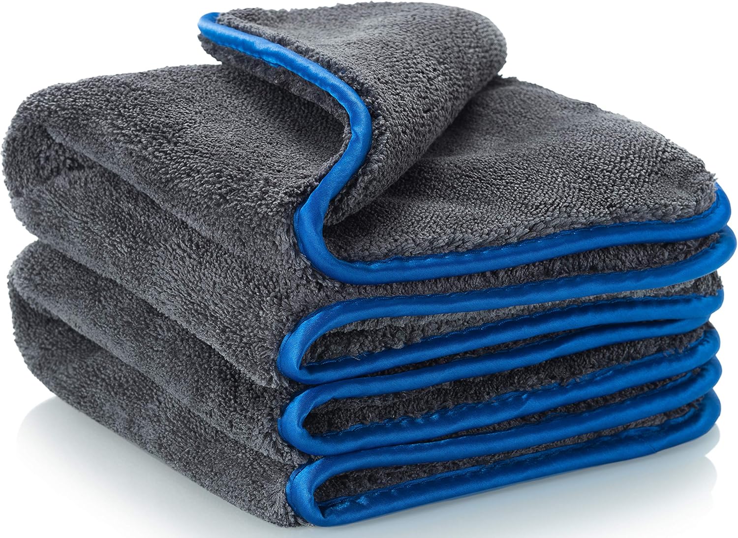 Carbigo® 2X Profi Mikrofasertücher mit 1200 GSM - extrem saugstark & lackschonend Dank weicher Mikrofaser - Ideales Auto Poliertuch zur Reinigung von Auto & Motorrad - Mikrofaser Poliertuch 40x40cm