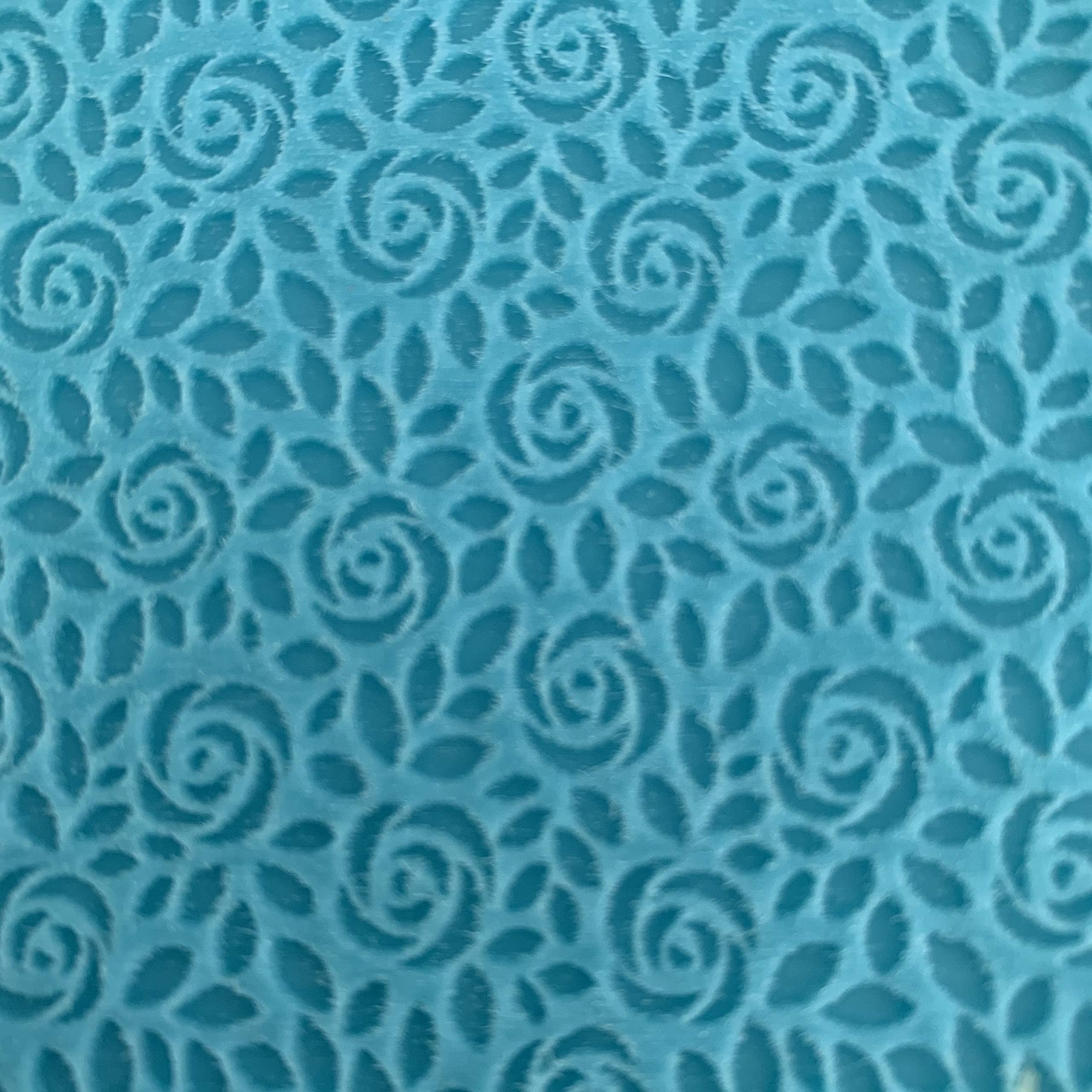 Texture Sheet Field of Roses Design for Polymer Clay and Mixed Media Stamping