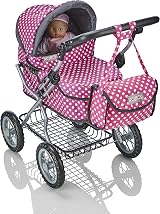 Molly Dolly Pram Doll's Pram with Adjustable Handle Height 40-60cm view 4