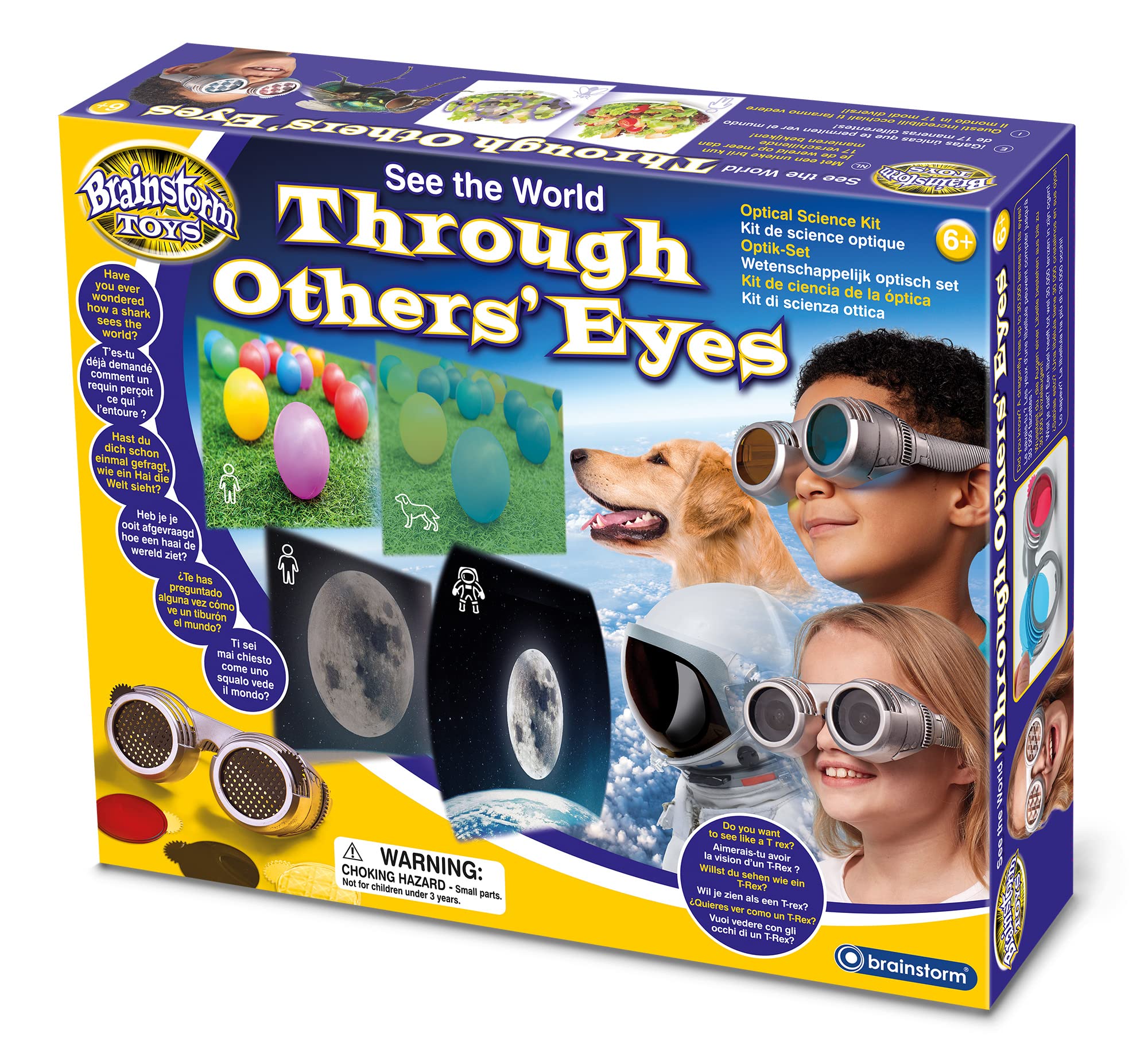 Brainstorm Toys See The World Through Others' Eyes – Kids Optical Science Kit for Exploring Vision and Optics, Interactive STEM Learning Toy
