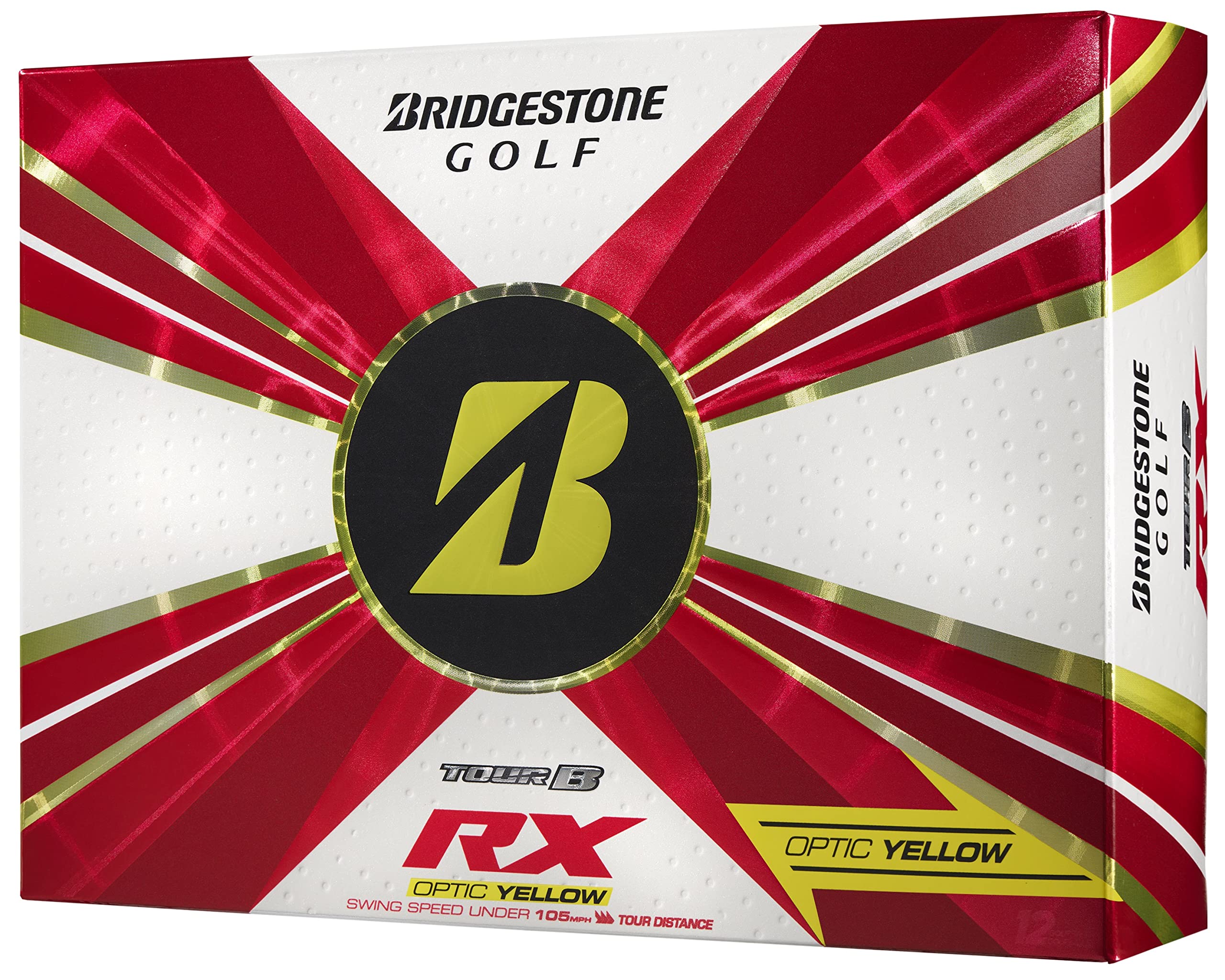 Bridgestone Tour B RX 2022 Golf Balls-Dozen Yellow