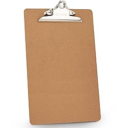Clipboard Wood with Sturdy Stainless Steel Spring