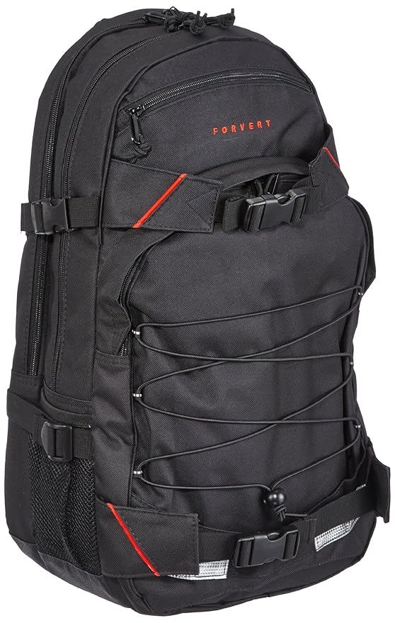 FORVERT Unisex Bag Laptop Louis sportlich-lässiger Laptoprucksack mit durchdachter Ausstattung und Boardcatcher, schwarz (Bla