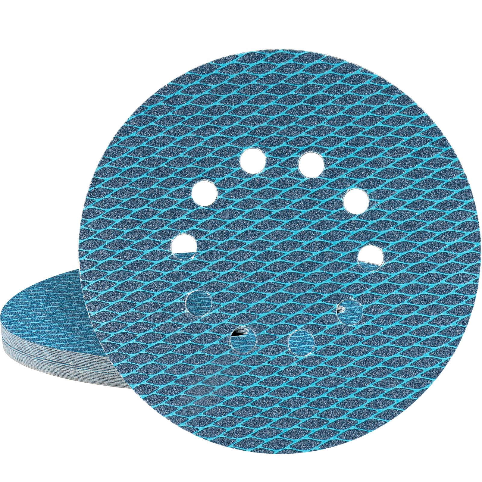 STEBRUAM 20Pcs 225mm Sanding Discs, 9 Inch 10 Hole Hook and Loop Sandpaper Grit P60 for Grinding Giraffe, Drywall Sander Sanding Pads