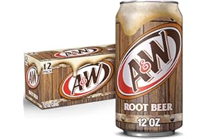 DR PEPPER A&W Root Beer Soda, 12 fl oz cans, 12 pack