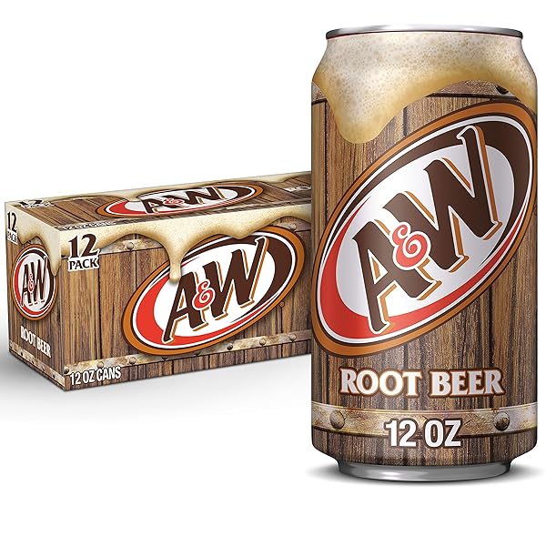 A&W ROOT BEER SODA, 12 FL OZ CANS, 12 PACK