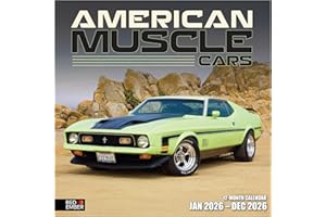 RED EMBER American Muscle Cars 2026 Wall Calendar 12 Month | 12" x 24" Open | Thick & Sturdy Paper | Giftable | Calendar 2026