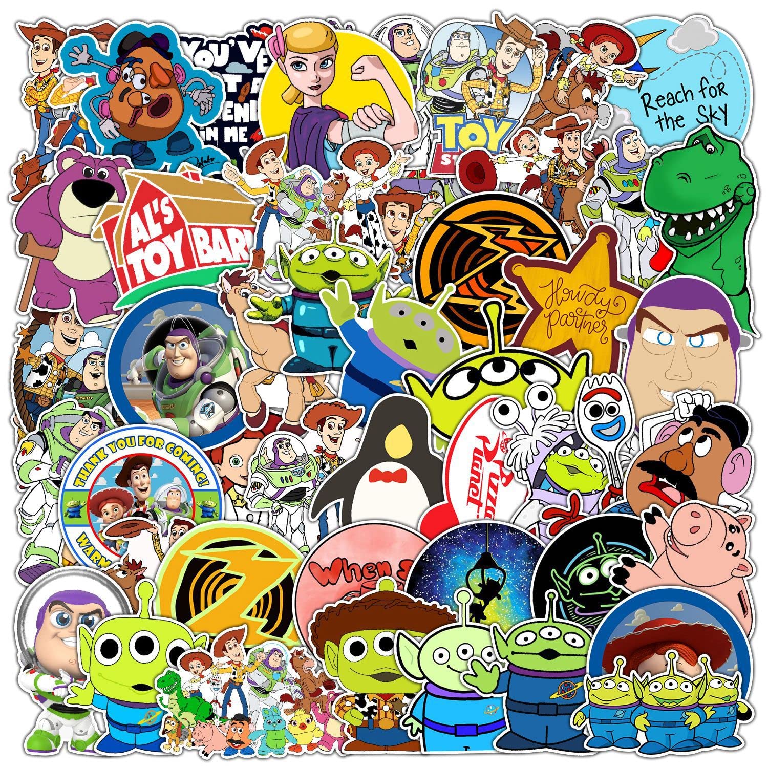 Story Stickers 50PCS Vinyl Stickers for Laptop,Bumper,Skateboard,Water Bottles,Phone,Cartoon Anime Stickers for Teens Adult