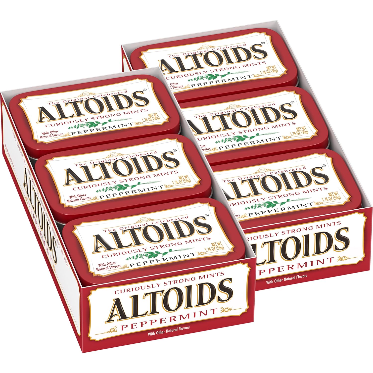 Altoids Peppermint Mints, 1.76 ounce (Pack of 12)