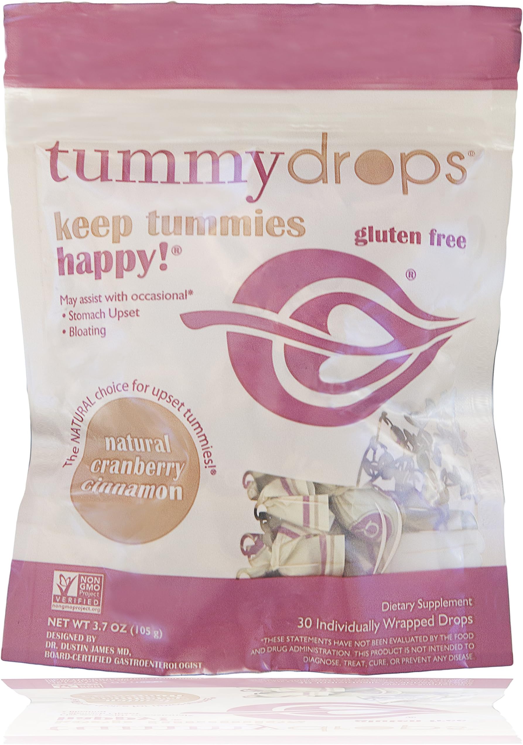 Tummydrops, Natural Cranberry Cinnamon, 30 Drops