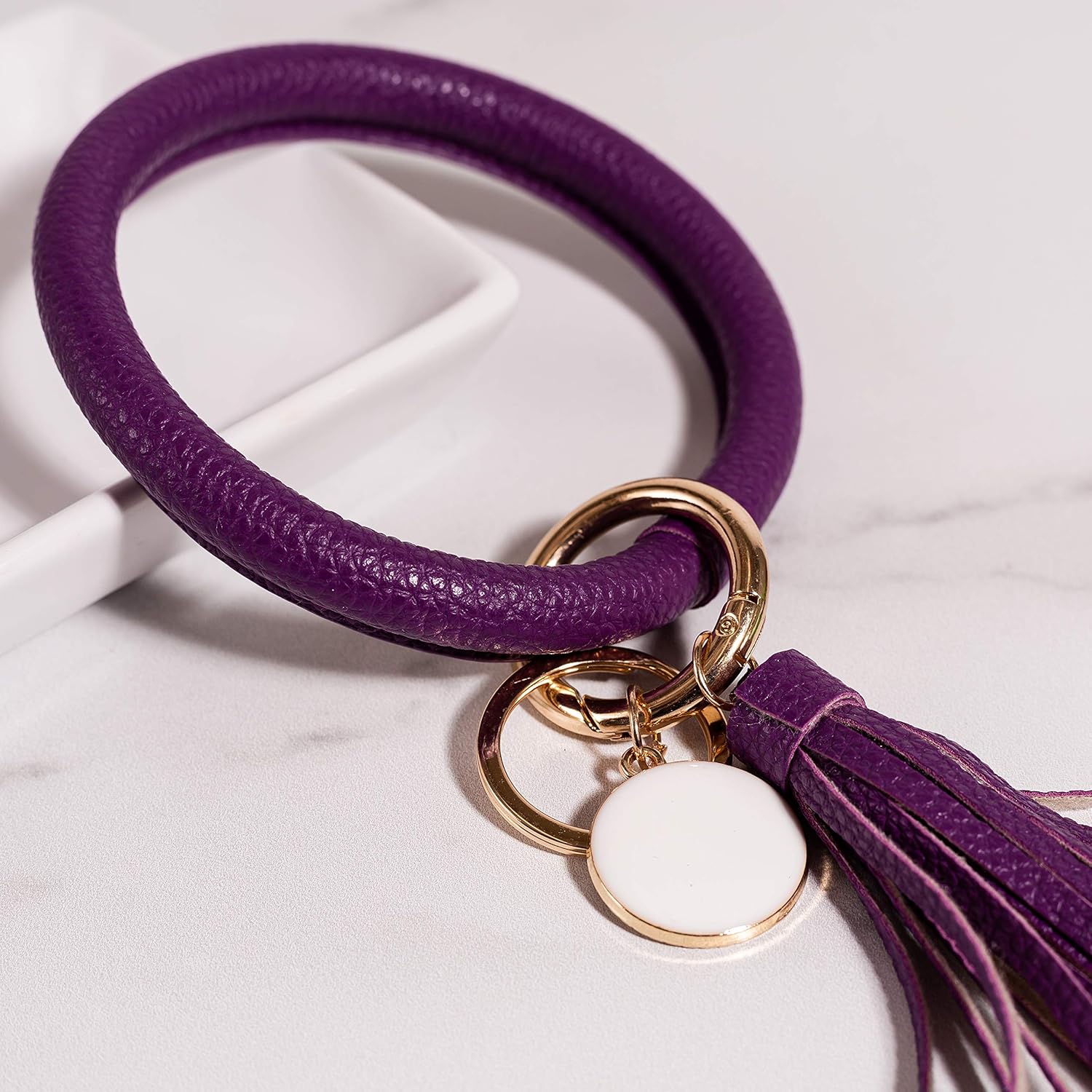 Keyrings & Keychains Detachable Key Ring For Women Leather Keychain