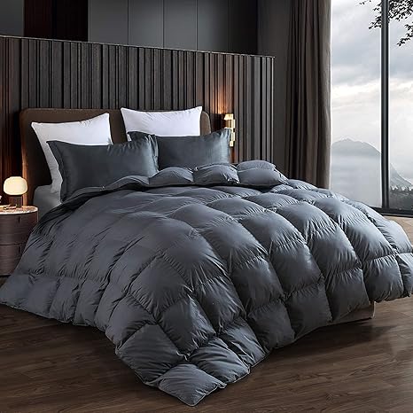 Amazon Com Alanzimo Goose Down Comforter King Duvet Insert All Season Luxury 1200 Thread Count 100 Cotton Hypoallergenic 700 Fill Power With Corner Tabs 50 Oz Kitchen Dining