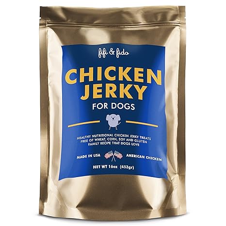 Fifi And Fido Chicken Jerky Treats 16 Ounce Healthy Gluten And Grain Free Dog Sticks Made Only In Usa