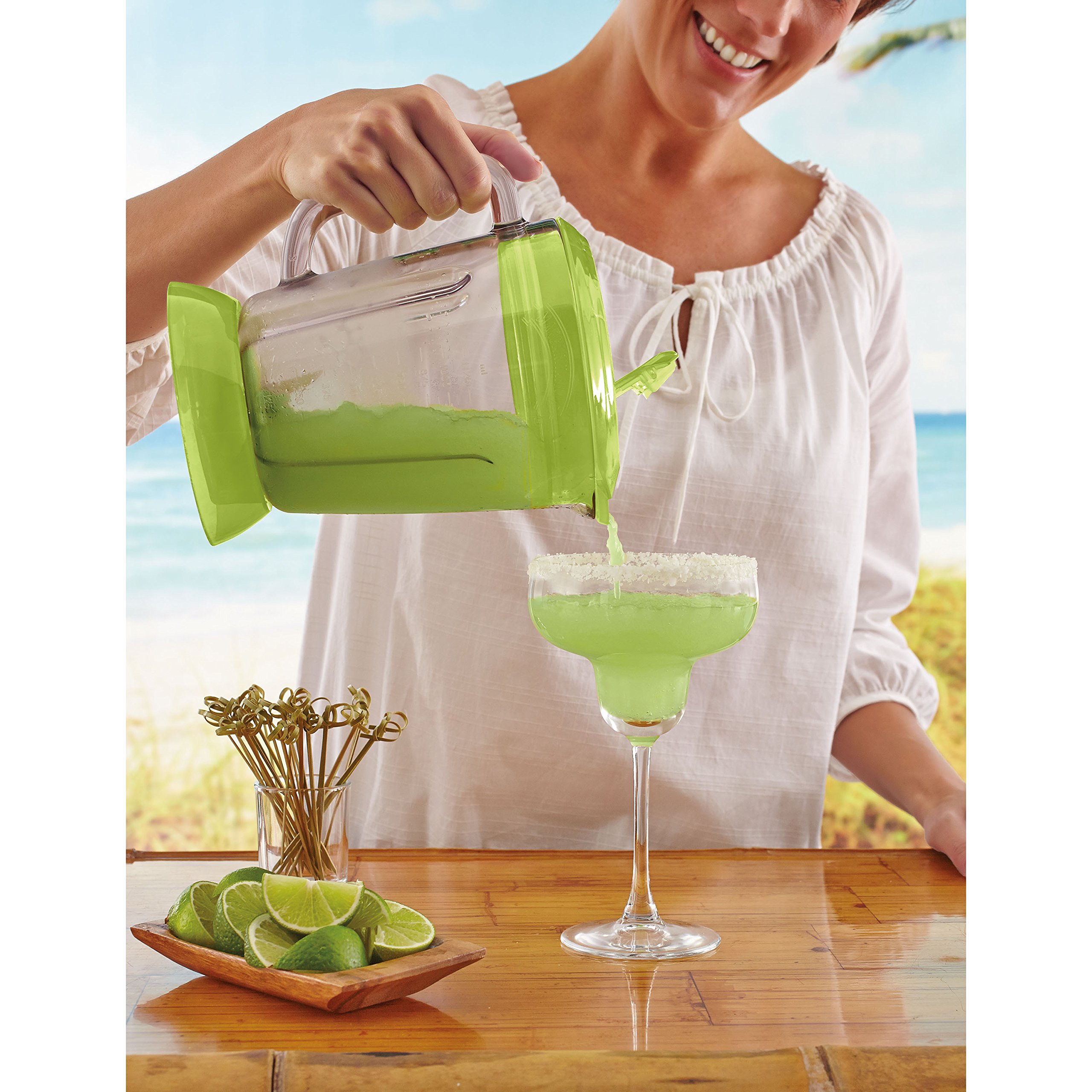 Margaritaville Bahamas Máquina para hacer bebidas de modo dual con brebaje congelado, máquina para hacer margaritas en el hogar con mezclador sencillo y jarra de 36 onzas