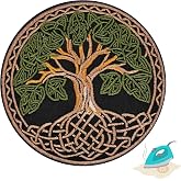 Celtic Tree of Life Embroidered Iron On Patch 3.5" | 1-Pack Family Tree | Iron On Or Sew On Only, Jeans Jackets Backpacks Hoodies, Embroidered Applique, Family Tree