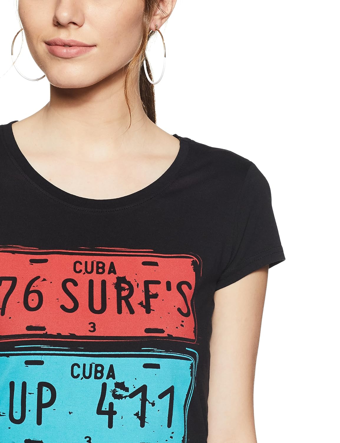 flying machine women's printed t-shirt