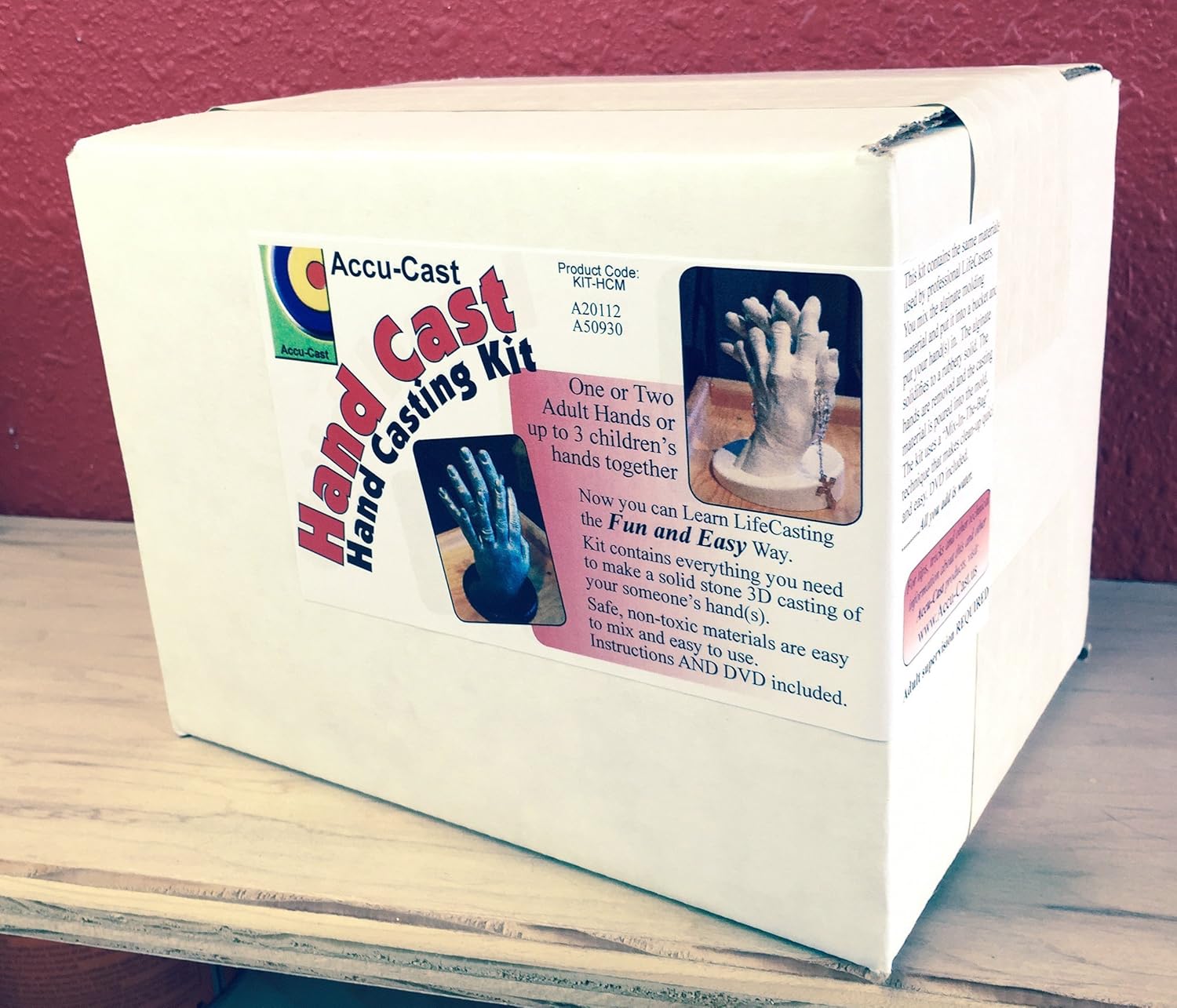 AccuCast Adult Hand Casting Kit Two Adult Hands or up to 3 Children's Hands in one
