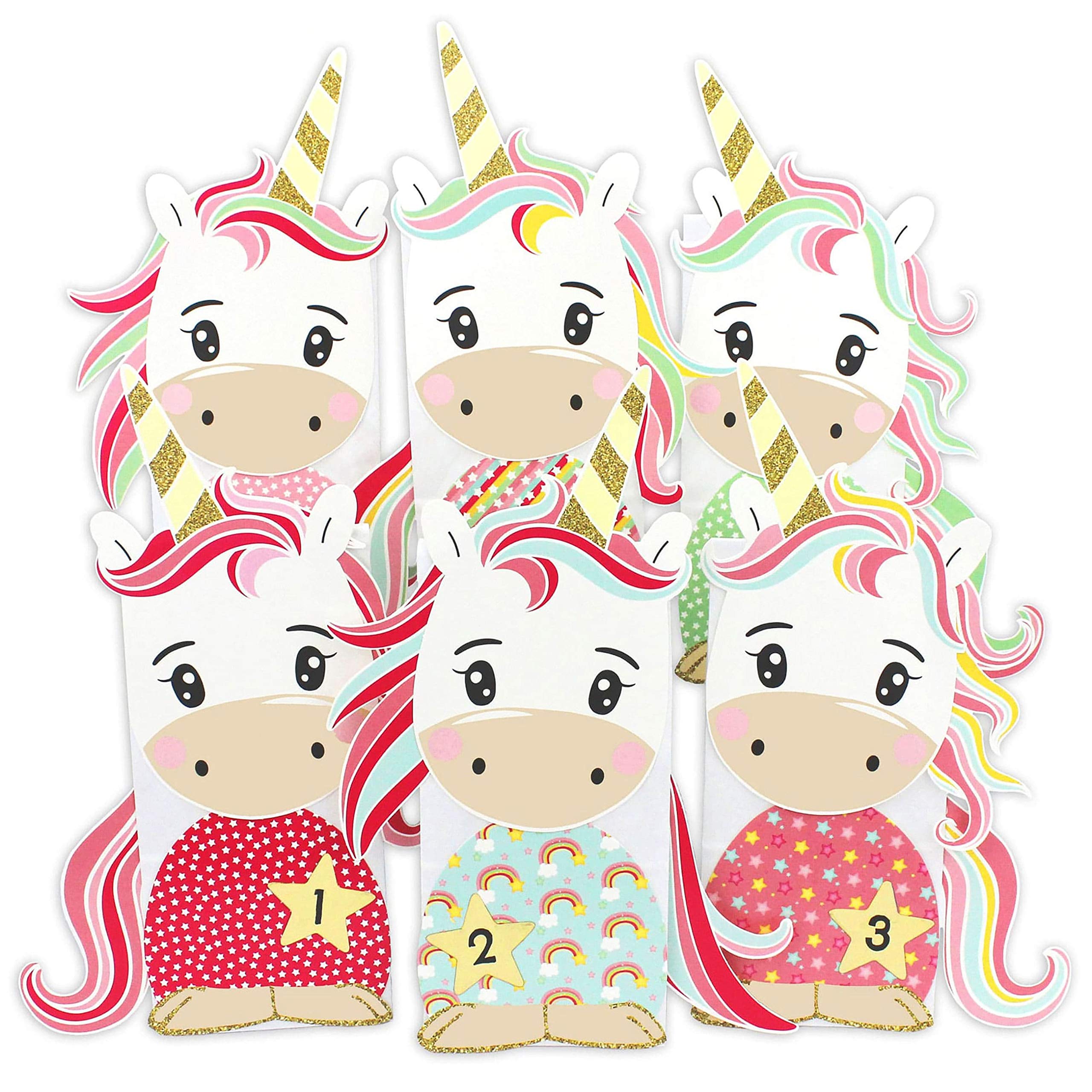 Papierdrachen DIY Advent calendar set for crafters - unicorn 2017 - For crafting and decorating