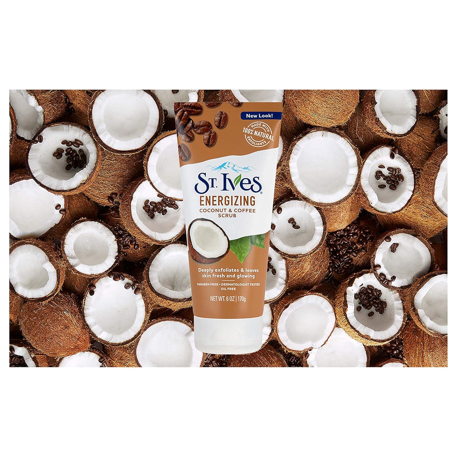 St. Ives Rise & Energize Face Scrub, Coconut & Coffee, 6 oz, Pack of 6: Beauty