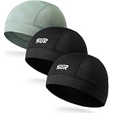 THINDUST 3-Pack Camo Helmet Liner Skull Cap Breathable Mesh for Men Women | Lightweight Cooling Moisture-Wicking Quick-drying Under Motorcycle Cycling Sports Hard Hat Liner
