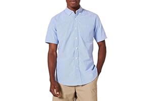 �鶹�� Essentials Men's Regular-Fit Short-Sleeve Pocket Oxford Shirt