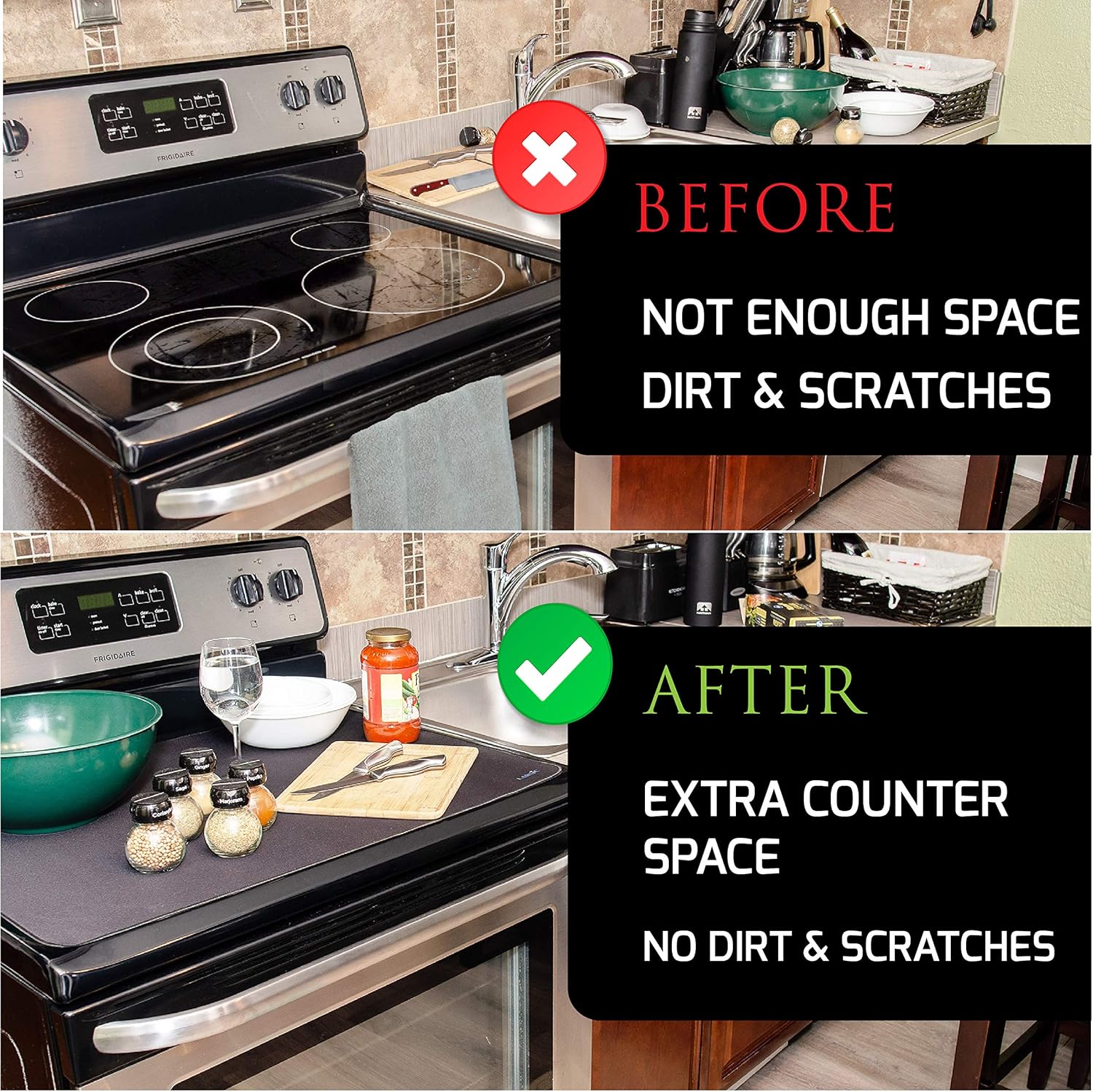 Larsic Hob Cover Electric Hob Covers Ceramic Hob Cover to Protect