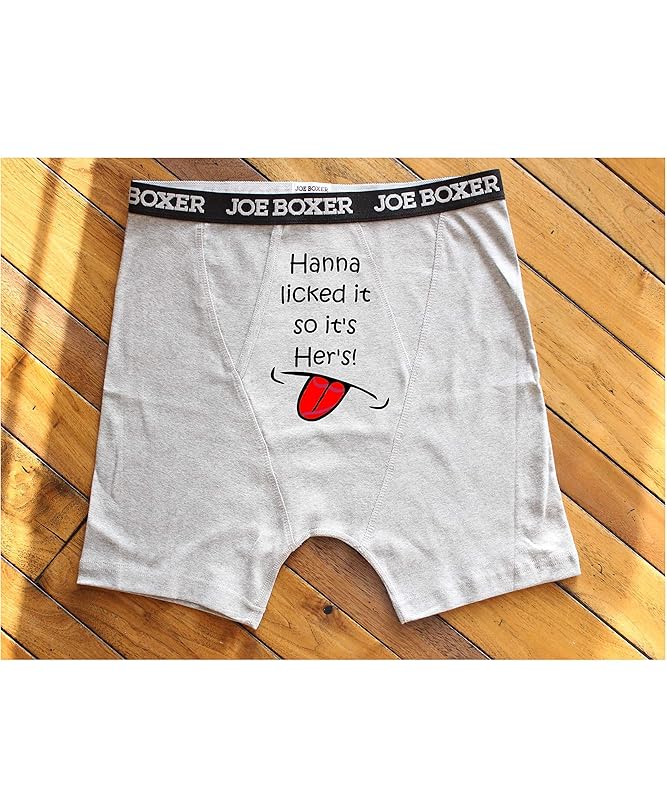 Amazon.com: Valentines Gift for Him, Funny Men Boxer Brief, I licked it ...