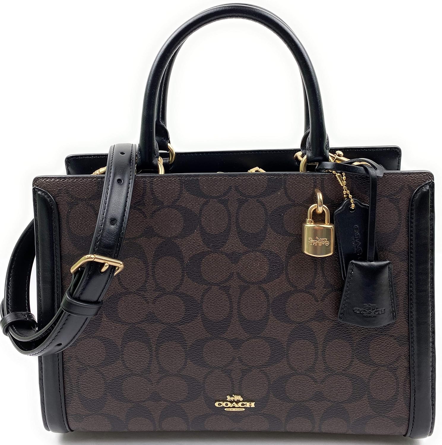 Coach Womens Zoe Carryall Satchel Crossbody Bag In